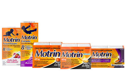 Un groupe de produits Motrin